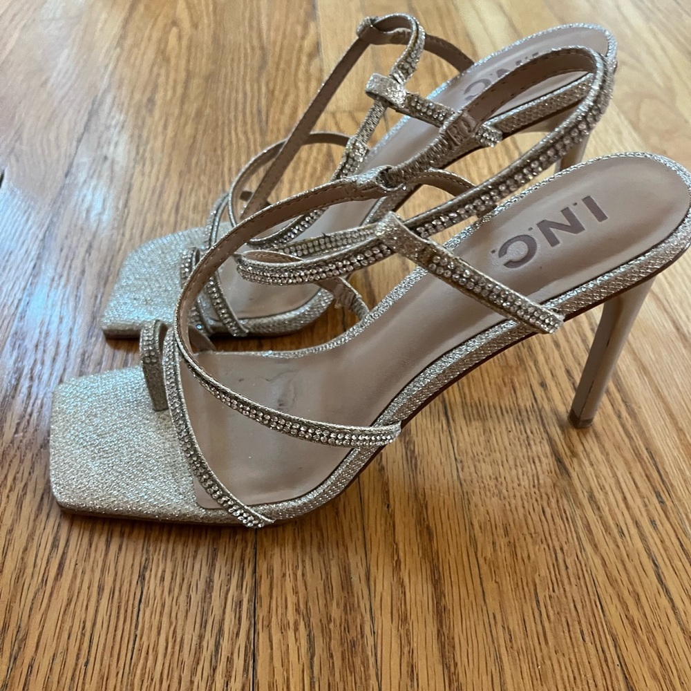 INC Heels, Silver - Size 8 - Picture 2 of 4